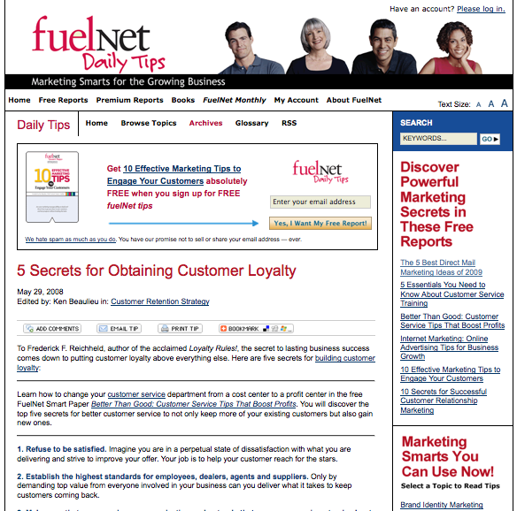 Fuelnet.com Article Landing Page
