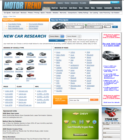 MotorTrend.com Topic Landing Page