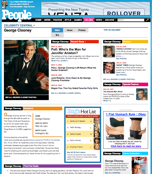 People.com Tag Landing Page