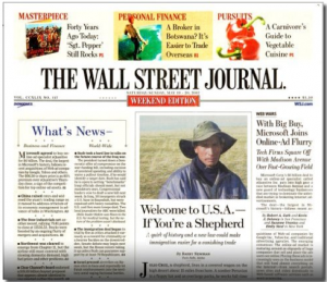 WALL STREET JOURNAL (U.S. edition) (Print) - media data