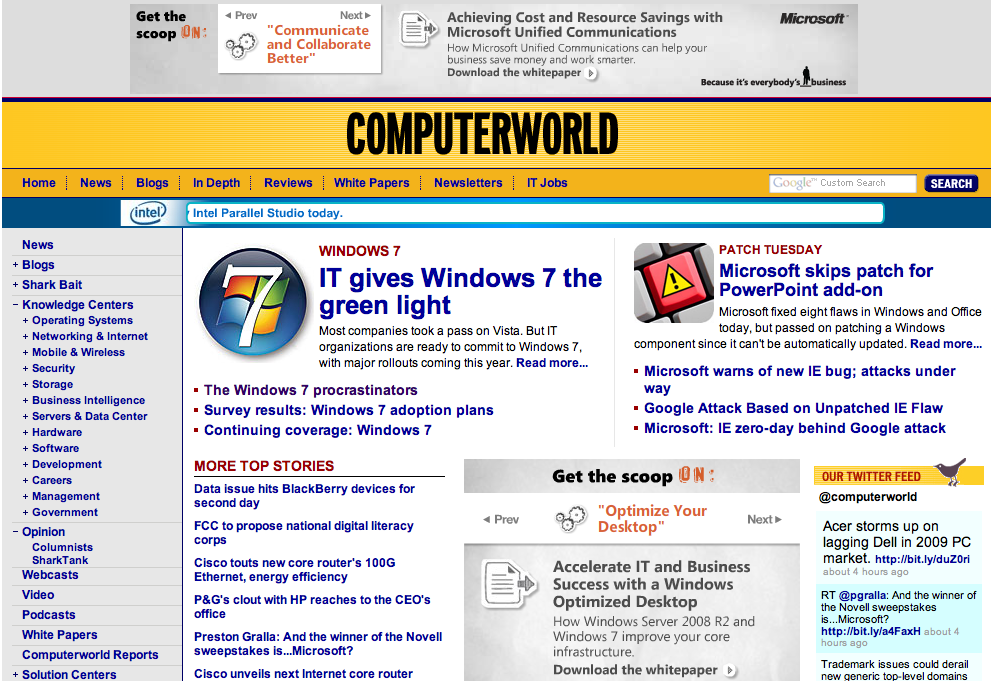 ComputerWorld Homepage