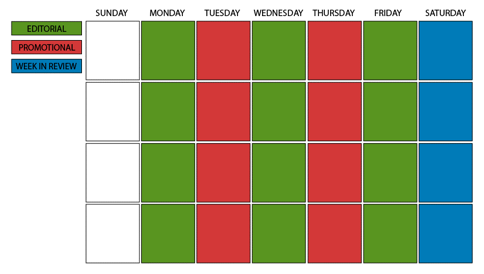 Mequoda Email Editorial Calendar