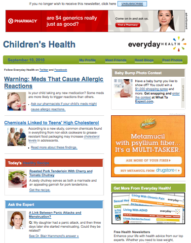 EverydayHealth.com Newsletter