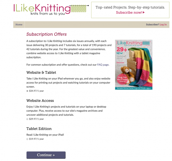 i like knitting pricing