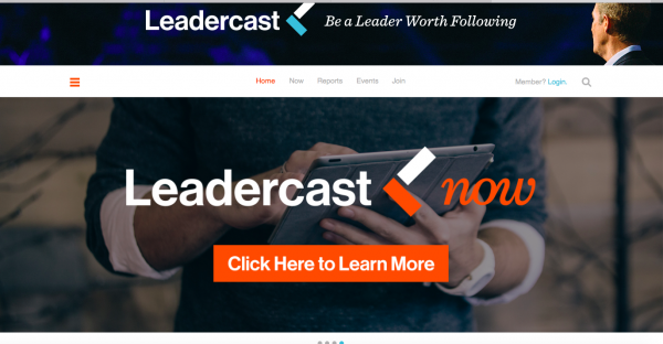 Leadercast home page classroom website business model