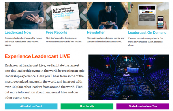 Leadercast home page 2 classroom website business model