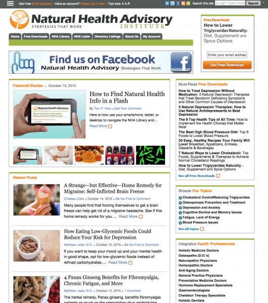 Natural Health Advisory Portal