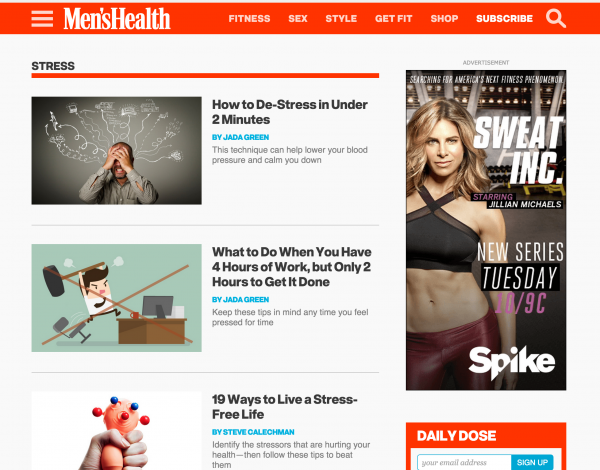 mens health tag page seo