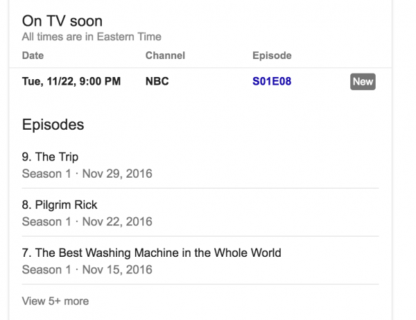 google tv listings