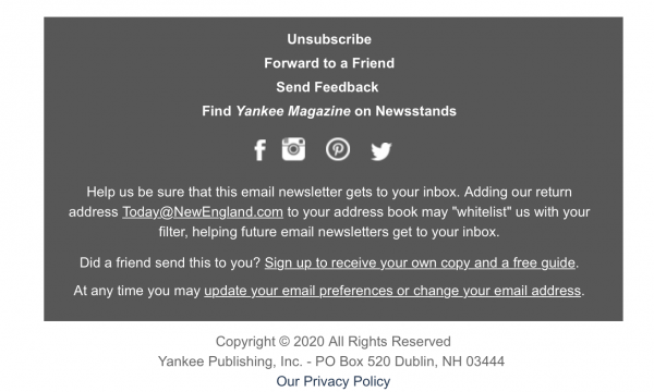 Email Footer Examples