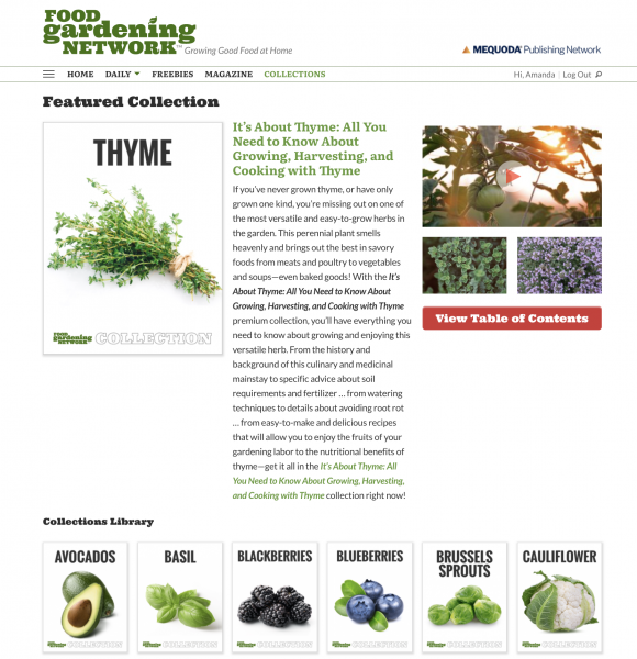 Digital Magazine Publishing Food Gardening Network Example 4