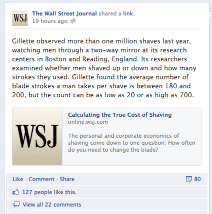 Wall Street Journal on Facebook