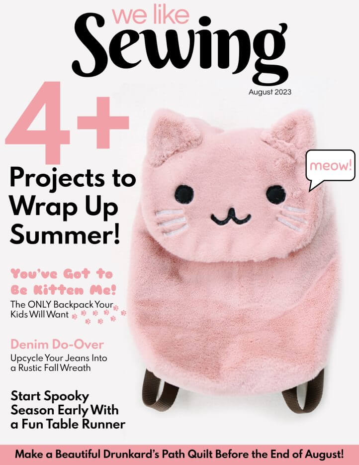 Check out the We Like Sewing August Issue today!