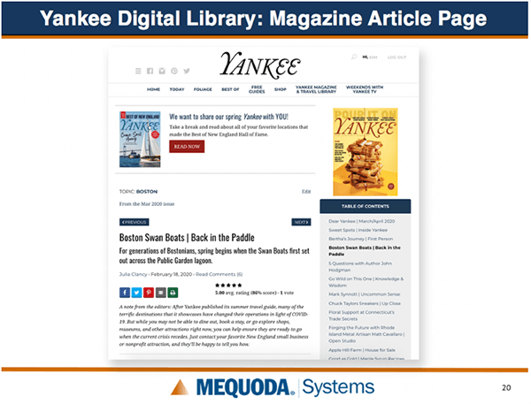Yankee Digital Library magazine article