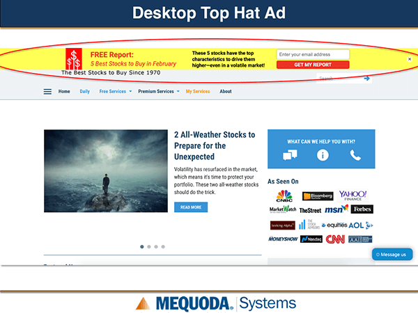 CWN Desktop Top Hat Ad