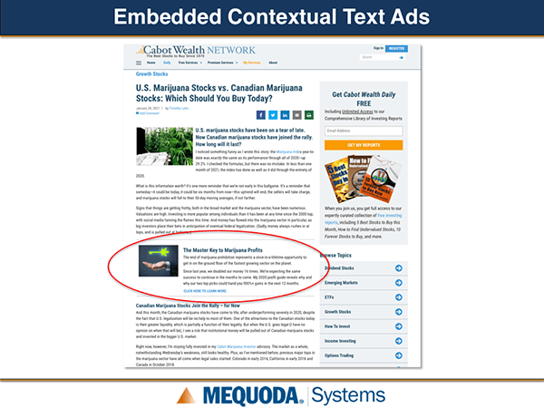 CWN Embedded Contextual Text Ads
