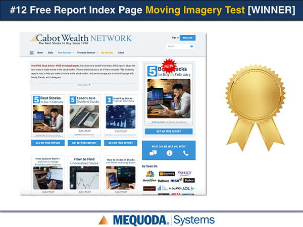 Free Report Index Page Moving Imagery Winner