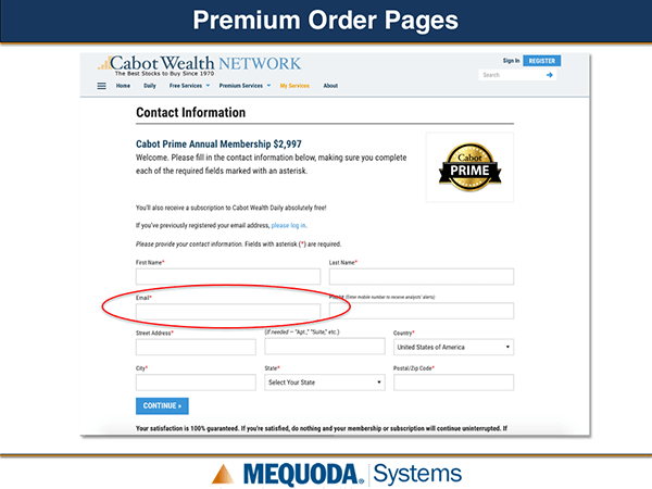 CWN Premium Order Pages