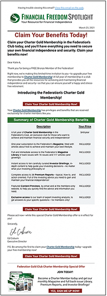 FFF Spotlight newsletter
