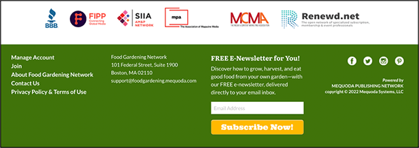 Food Gardening Network RCLP footer