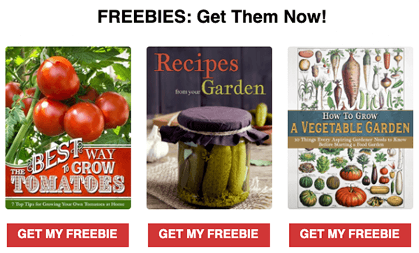 Food Gardening Network Freebies