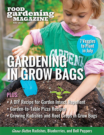 Food Gardening Magazine Publishes July Gardening Grow Bags Issue