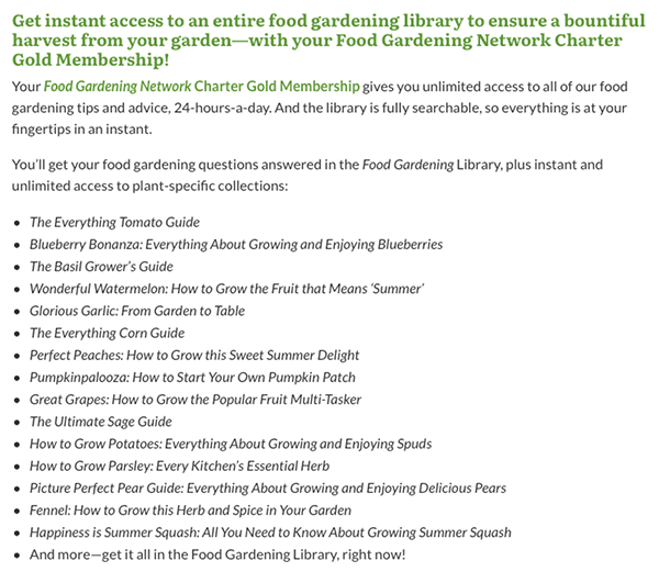 Food Gardening Network SLLP Collection Details