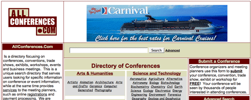 Event Listing Websites - AllConferences