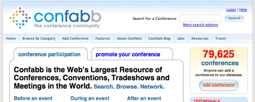 Event Listing Websites - Confabb