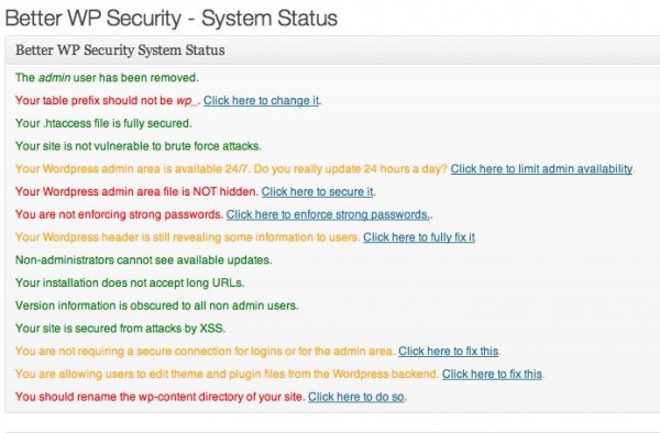 Better WP Security Plugin