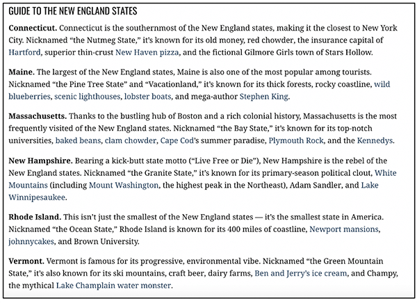 Yankee Guide to NE States