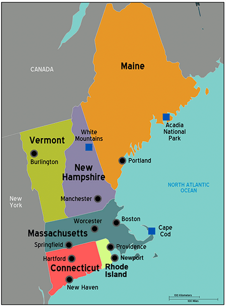 Yankee Map of New England