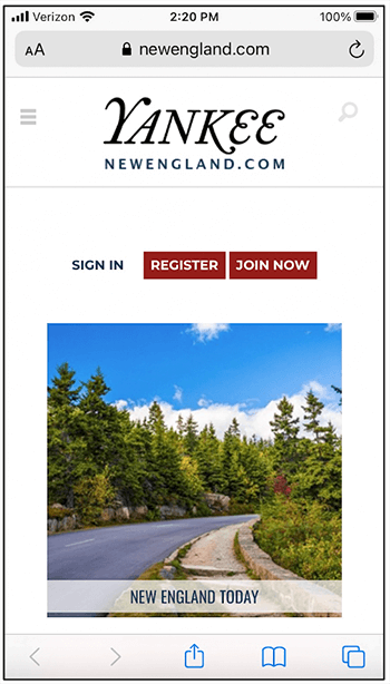 Yankee Mobile Responsiveness